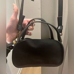 Madewell black leather crossbody bag